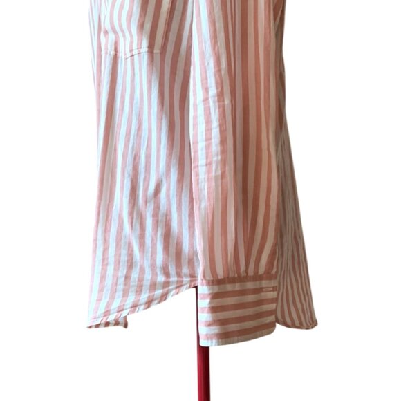 H&M - Pink & White Striped Button-Down Shirt – Lightweight & Casual - Picture 8 of 13
